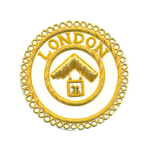 2024 Offre Spéciale sur mesure insignes maçonniques Regalia insignes de tablier de lingot d'or brodé de haute qualité avec décoration de Logo personnalisé - Product Image 2