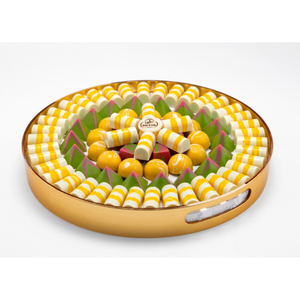Plateau à chocolat en métal doré de la meilleure qualité conception Standard dessus de table bonbons plateau de service présentoir à Dessert pour le Ramadan Eid - Product Image 3