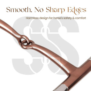 Stainless Steel D Ring Snaffle Bit Sensitive Horses Smooth Anti-Pinch Seamless Jointed Mouthpiece Durable High-quality Riding - Product Image 2