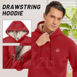 445gsm Chaquetas para hombres Sudaderas con capucha y sudaderas Ropa Liso Peso pesado Grueso Algodón Fleece 500 GSM Cremallera DTG Pullover - Product Image 3