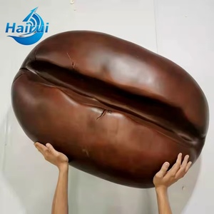 Statue géante de grain de café romantique, art en FRP poli pour l'entrée du café, point <span class=keywords><strong>photo</strong></span> - Product Image 4