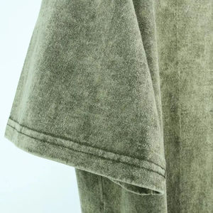 Personalizado de gran tamaño fabricante Casual Vintage ligero de alta calidad 100% algodón lavado ácido Sun Faded camisetas - Product Image 3