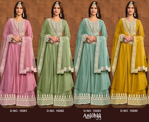 ชุดเดรสนักออกแบบแฟนซีสำหรับผู้หญิงชุดเดรสออกงานผ้าทอจากอินเดีย - Product Image 6