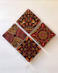 DESIGN UNIQUE RAPIDE COASTER EN RÉSINE DE BOIS ÉPOXY pour Café Thé Boisson En Bois Personnaliser Carré Rond Tasse À Thé - Product Image 3