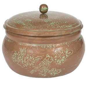 Nouveau pot d'enrouleur de tuyau fini patiné Pot de tuyau d'incendie en cuivre élégant pour le jardin - Product Image 1