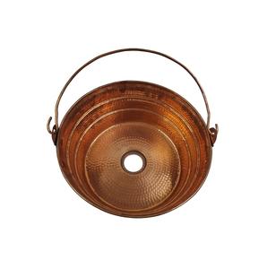 Antique Finish Hammered Solid Copper Sink or <b>Basin</b> Vessel Aged & Weathered Undermount for Rustic Luxury Projects <b>Portable</b>. - Product Image 3