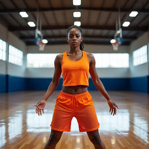 Pantalones cortos atléticos de malla para mujer con bolsillos Jogging Running Fitness Wear Pantalones cortos de malla de baloncesto para mujer - Product Image 4