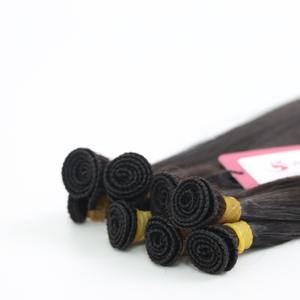 Calidad de lujo 20 pulgadas recto 100% Remy doble dibujado A ++ máquina de extensiones de cabello humano vietnamita doble trama 1B Natural - Product Image 5