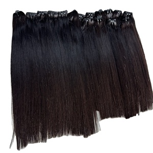 Venta al por mayor 100% extensiones de cabello humano virgen Vietnam Raw solo donante hueso recto Super doble dibujado Color Paquete de cabello natural - Product Image 2