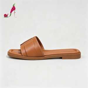 Sandali piatti da donna con punta quadrata e cinturino largo, retrò, traspiranti, in ecopelle, leggeri, estivi, alla moda, per feste - Product Image 2