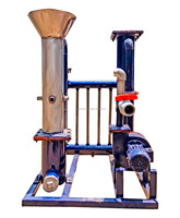 Usine de gazéification de biomasse en acier inoxydable facile à utiliser, capacité de production de 2 à 5 kW, modèle mobile semi-automatique, ISO9001