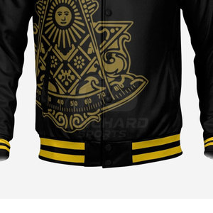 Chaqueta Letterman de Invierno Estilo Vintage con Bordado Masónico para Hombre, Personalizable en la Parte Delantera, Ecológica, de Alta Calidad, Transpirable y de Secado Rápido - Product Image 5