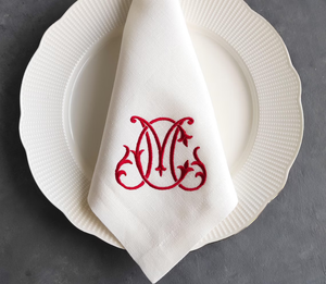 Tovaglioli in <span class=keywords><strong>Lino</strong></span> Personalizzati con Lettere Opzionali, Vendita Diretta dalla Fabbrica, Stile Europeo per Matrimoni - Product Image 3