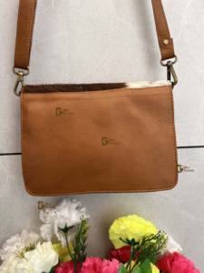 Sac à main en cuir de fourrure de vachette véritable élégant pour femmes et sac à provisions de style occidental - Product Image 4