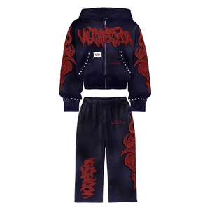 New Design Regular Fit Men's Winter Tracksuit-Casual Streetwear <b>Sweat</b> <b>Set</b> Unisex Breathable 100% Cotton - Product Image 2