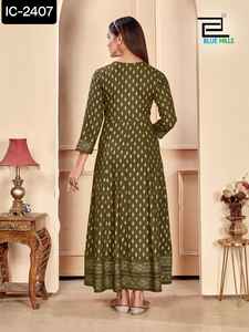 Nouvel arrivage de robes de mariage Salwar de mariée indienne pakistanaise pour femmes robes de costume de mariée Kurtis longs en coton lourd avec Duppata - Product Image 2