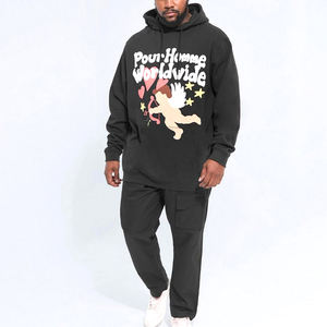 Ensembles de fitness pour hommes 2026, polyester de haute qualité, impression de logo personnalisée, impression en relief, manches longues, molleton décontracté, hiver, plus - Product Image 1