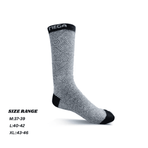 Best Quality Custom Design Tech Crew <b>Socks</b> 3-Pack Black/Jet <b>Grey</b> Knitted Performance ODM Cuff Logo - Product Image 2