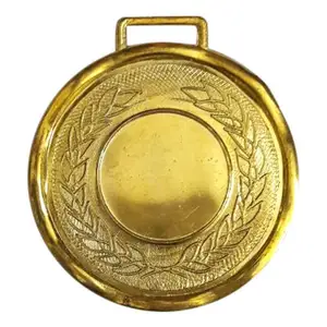 复古设计圆形金银青铜定制金属空白铸造音乐奖带丝带奖章