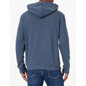 Logo personnalisé 380GSM sweat à capuche surdimensionné 100% coton fabrication surdimensionné poids lourd bleu pull hommes sweats à capuche & sweat-shirts - Product Image 3