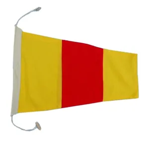 Bendera sinyal perahu kustom Kode Internasional poliester laut bahari kapal kapal Yacht dengan nilon/160gsm putaran poliester