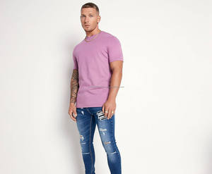 Haute qualité hommes T-Shirt à manches courtes O cou Slim Fit hommes T-Shirt couleur noire grande taille vêtements d'été T-Shirt - Product Image 4