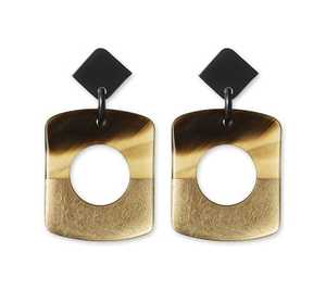 Pendientes de Aro de Cuerno Natural Hechos a Mano de Alta Calidad, Artesanías Khadim, Impresión de Logotipo Personalizado, Joyería de Boda de Venta Caliente a Precios Bajos - Product Image 2