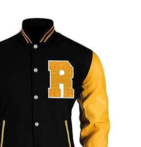 Wholesale Price New Design Varsity Jackets Adults Custom Winter Baseball Letterman Stand <b>Fleece</b> 100% Cotton Custom Color Front - Product Image 5