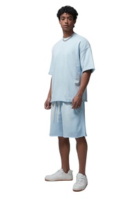 Pantalones cortos de lijado de gran tamaño Vintage de alta calidad con camiseta de cuello redondo Diseño de estampado de tela de punto Tinte lavable Hecho por RAM Industry - Product Image 4