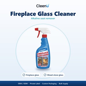 Spray detergente per vetri di caminetti 500ml, detergente per vetri di stufe a legna, rimuovi fuliggine e creosoto per bracieri a legna e porte di caminetti a gas - Product Image 1