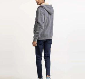Sweat-shirts à capuche pour hommes en coton 100% uni avec impression de logo personnalisé Coupe ample coupe-vent Nouveau design Sweat-shirt pour hommes - Product Image 4