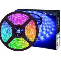 Flessibile impermeabile Buletooh Wireless 32ft 5050 RGB Multi Color Music Sync Led Strip Lights Smart con telecomando e adattatore di alimentazione
