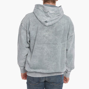 Sudaderas con Lavado Ácido de Secado Rápido y Transpirables, Impresión de Logotipo Personalizada, Sudaderas Básicas de Alta Calidad con Lavado Ácido - Product Image 2