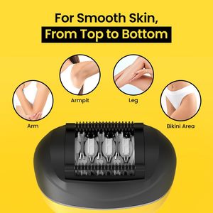 Épilateur Électrique Rechargeable Sans Fil 3-en-1 : Pince à Épiler, Rasoir, et Dissolvant de Callosités avec Rouleau Anti-Douleur pour Visage et Corps (à Piles) - Product Image 5