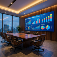 Pantalla LED Fija para Interiores 4K UHD HDR10 600CD, Gabinete de Aluminio Fundido a Presión P1.86, Mantenimiento Frontal, Video Wall para Salas de Exposiciones