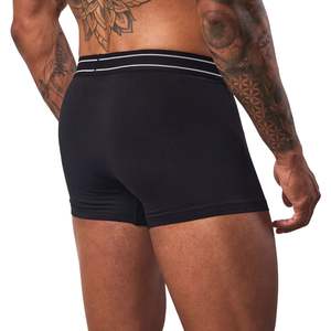 Boxers pour hommes noirs, sous-vêtements en coton extensible respirant, confortables pour un usage quotidien et un style de vie actif - Product Image 6