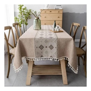 Wholesale Customizable 6ft 8ft Organic Cotton <b>Table</b> Protector GOTS Certified Durable <b>Clothes</b> Durable Woven Floral Digital Print - Product Image 2