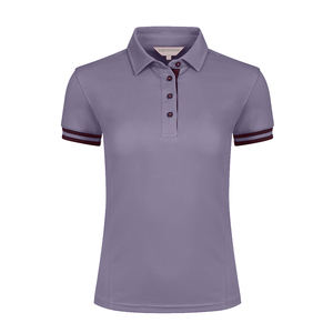 เสื้อโปโลผู้หญิงขี่ม้าหลากสีลาเวนเดอร์ปรับแต่งโลโก้ได้ระบายอากาศได้ผ้าฝ้ายโพลีเอสเตอร์แบบรัดรูป - Product Image 1