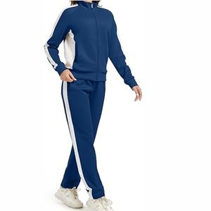 ชุดเซ็ทแทรคสูทแฟชั่นพิมพ์ลายสำหรับผู้หญิงไซส์ใหญ่ ขายส่ง กางเกงวอร์มและเสื้อฮู้ดแบบสั่งทำ ชุดลำลองสองชิ้น - Product Image 3