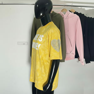 เสื้อยืดสตรีทแวร์ทรงบ็อกซี่แบบดิสเทรส ผ้าฝ้ายคุณภาพสูง พิมพ์ลายตามสั่ง ล้างสีแบบแอซิดวอช เสื้อยืดลายกราฟิก - Product Image 6