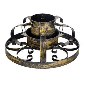 Nouveau support d'arbre de Noël en métal Look de luxe avec support de pieds en bois pour l'utilisation de la décoration intérieure à prix abordable support d'arbre - Product Image 5