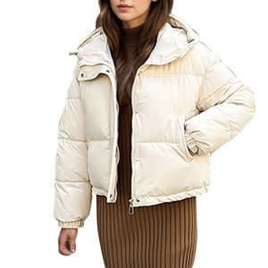 Customizable Brand Puffer <b>Jacket</b> Windproof <b>Canvas</b> Padded Outdoor Wear - Product Image 5