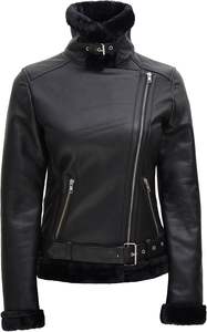 Veste unisexe vestes d'hiver en cuir véritable pour femmes 100% cuir d'agneau véritable nettoyage à sec uniquement - Product Image 2