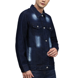2025 haute qualité couleur unie décontracté personnalisé hommes Denim vestes lavage à l'acide qualité supérieure personnalisé grande taille hommes Denim vestes - Product Image 3
