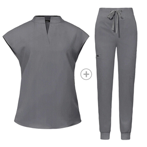 Bata de laboratorio vaquera de secado rápido Unisex, conjuntos de uniformes de enfermera de manga corta, uniformes de moda para hospitales, uniformes de Hospital Unisex - Product Image 3
