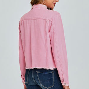 Nuevo estilo de las mujeres prendas de vestir exteriores de alta calidad chaqueta de mezclilla OEM ODM servicio de las mujeres chaquetas de mezclilla para la venta en línea - Product Image 2