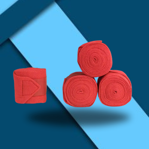 ผ้าพันแผลอะคริลิคสำหรับขี่ม้าสีแดงผลิตภัณฑ์ดูแลม้าสำหรับขี่ม้า - Product Image 1