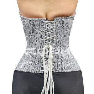 Corsé de PVC con Estampado de Piel de Serpiente Personalizado, Corsé de Alta Compresión con Varillas de Acero, Cinturilla Moldeadora, Proveedor de Corsés de Moda - Product Image 6