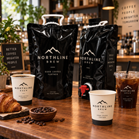 Sacs à café personnalisés AT PACK avec bec verseur, pochettes en plastique souple pour emballage de boissons froides et autres boissons