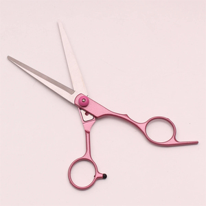 Ciseaux de coiffure professionnels Morgans Industries en acier inoxydable 4Cr13 à lame arrondie, manche moyen, pour droitiers, pour effiler - Product Image 2